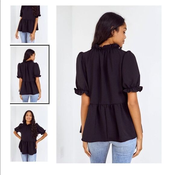 New Fab’rik VIRGINIA PUFF SLEEVE BLOUSE - Picture 3 of 6